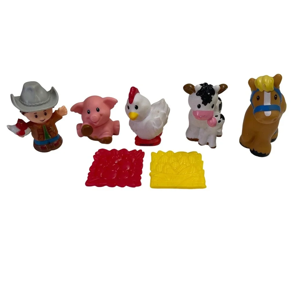 Fisher Price‎ Little People Farm Animal Cow Pig Horse Chicken Food Replacement